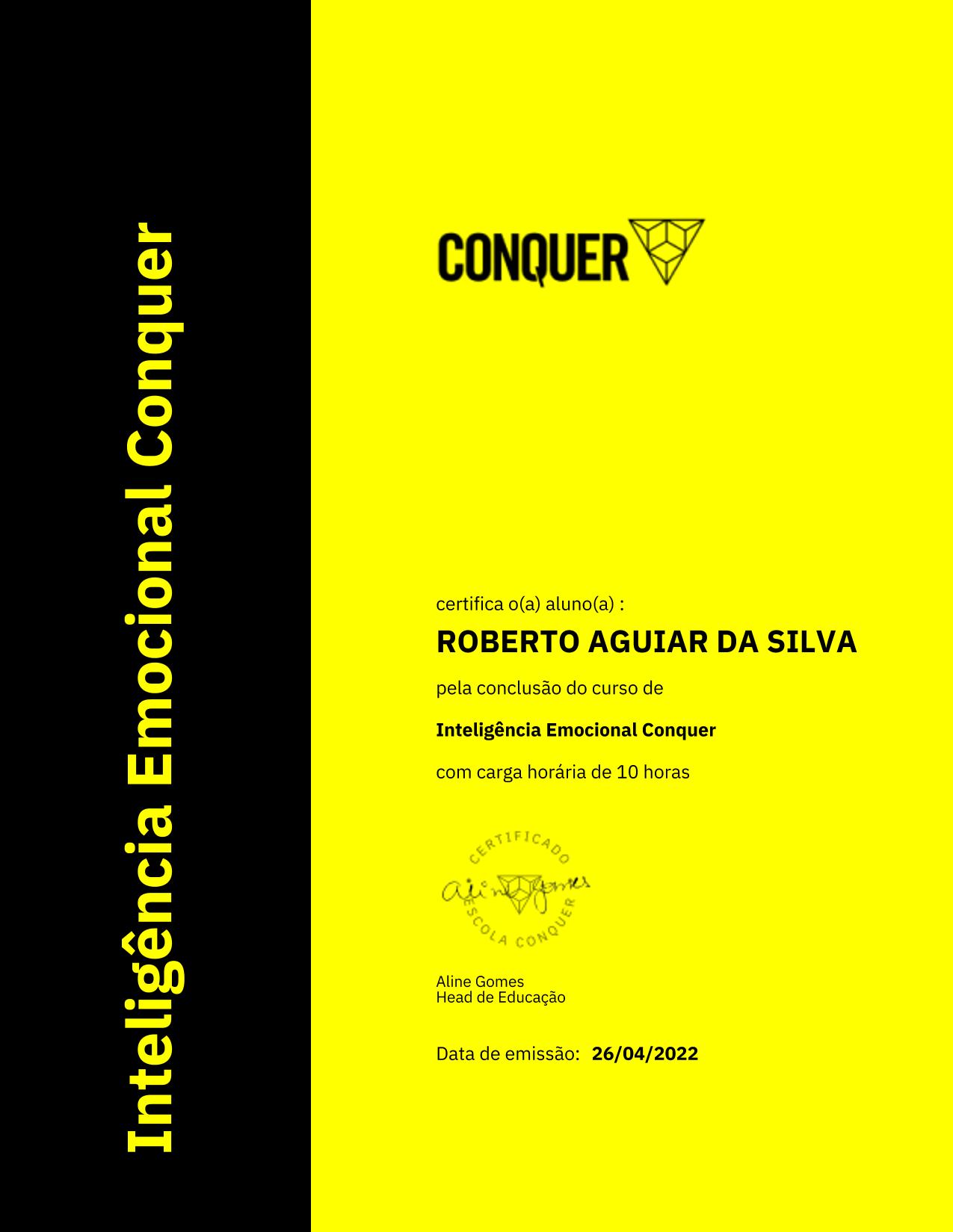 Certificado de Inteligência Emocional Conquer